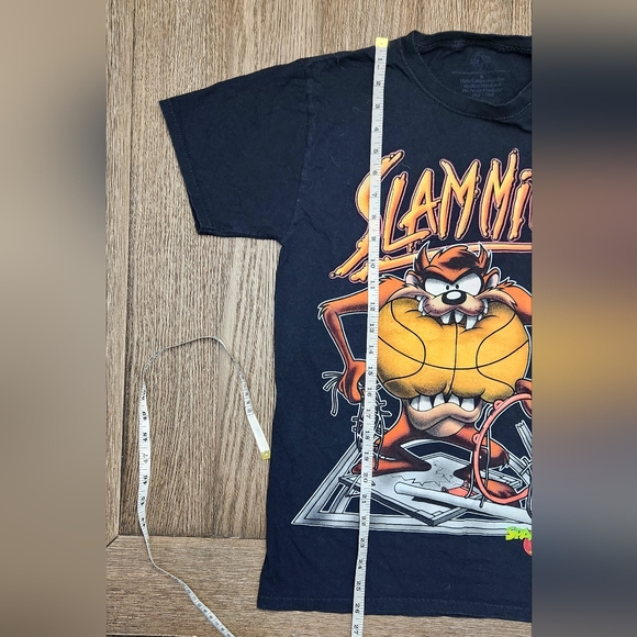 Space Jam Ladies Taz Slammin' Black Short Sleeve Tee T Shirt Size Small - Picture 4 of 6